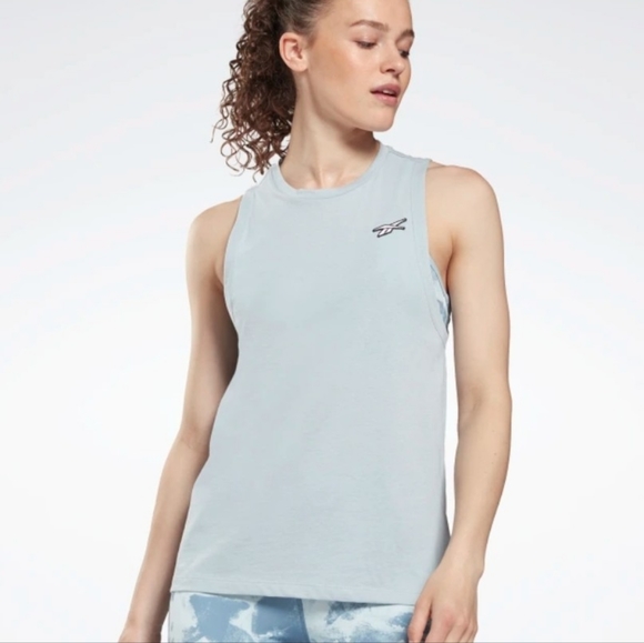 Reebok Tops - Reebok Women’s Blue Workout MYT Muscle Tank Top Plus Size 1X Moisture Wicking